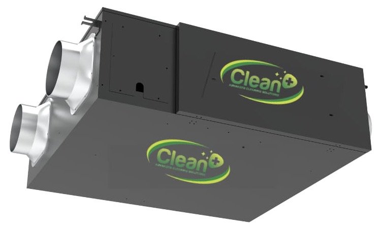 Ceiling-mounted fresh air unit with heat recovery (ERV)